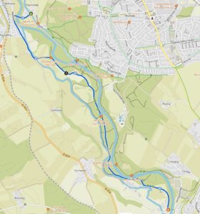 Strecke des Poschmühlner Silvesterlaufs